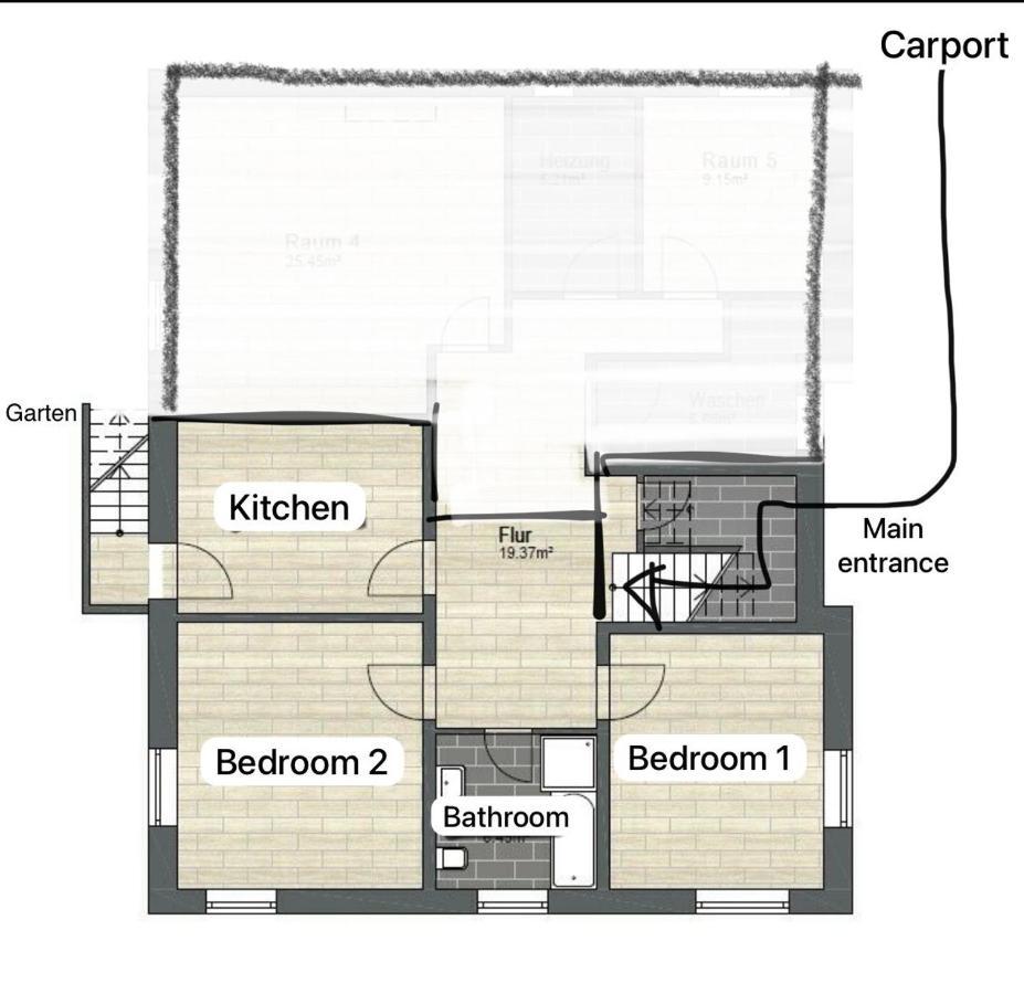 Apartment Entspannte Souterrain *